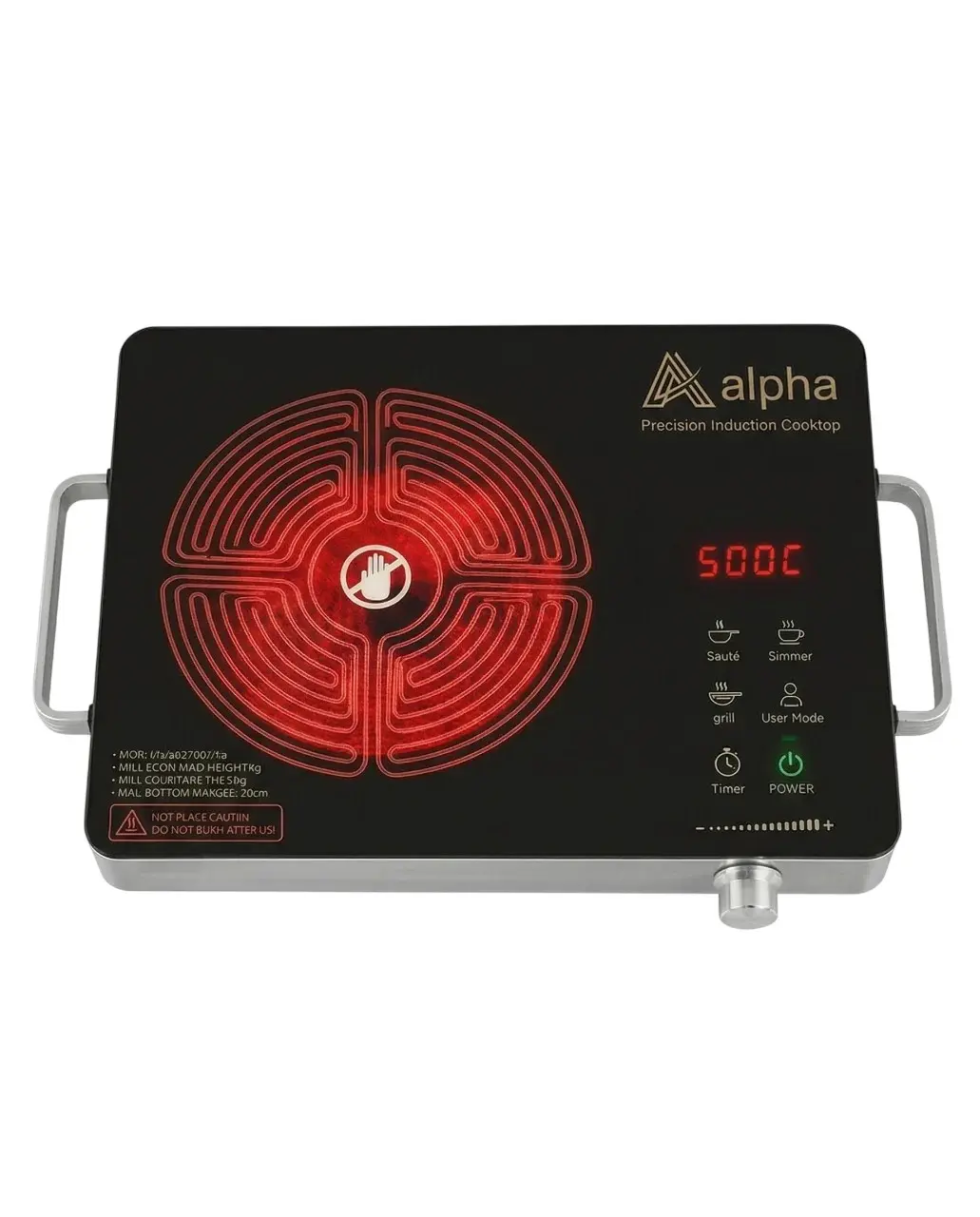 Alpha NextGen Black Induction Cooktop – Smart & Efficient Cooking India